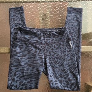 Grey reebok leopard print leggings